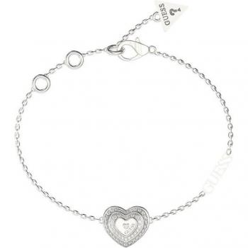 Pulsera Amami de acero plateado para mujer, modelo JUBB04031JWRHS de Guess