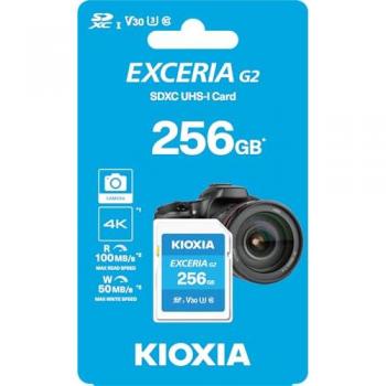 Kioxia Exceria G2 256GB U3 SD Card (100MB/s, UHS-I)