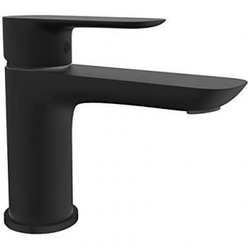 GME Grifo Monomando Lavabo CASSIO Negro Mate - Diseño Elegante, Fabricado en Latón, Acabado en Negro