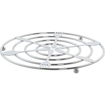 Salvamantel DKD Home Decor Plateado Metal Plástico 20 x 20 x 1 cm