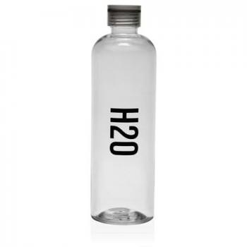 Botella de Agua Versa H2O 1,5 L Negra Acero y Poliestireno, Medidas 29 x 9 x 9 cm