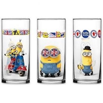 Set de 3 Vasos Minions United Kingdom/ Reino Unido