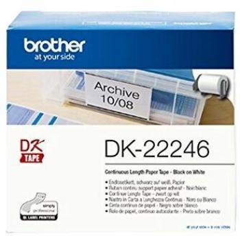 Brother DK22246 - Etiquetas adecuado para PTQL1100, 30.48 m x 103 mm, color blanco