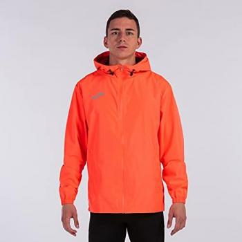 Joma Elite VIII Rain Jacket, Men's Orange, Fluorescent Coral, Size L