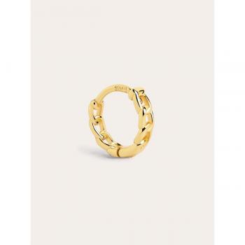 Pendiente Suelto Singularu Aro Chain S - Elegante Pendiente en Plata de Ley 925 bañado en Oro de 18kt con Cierre tipo congo