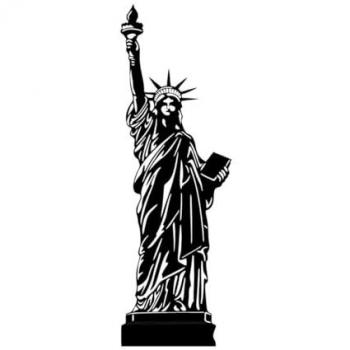 Estatua de la Libertad de Metal Negro EPIKASA - 26x0,15x80 cm