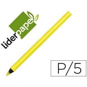 Lapices de colores liderpapel jumbo neon amarillo