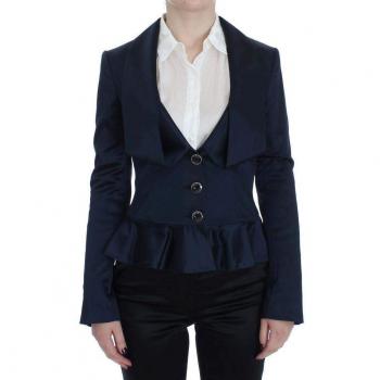 Exte Three Button Single Breasted Blazer Jacket - IT40|S, Blue Blazer Jacket Women Made in Italy, Blue female, Size: XS
