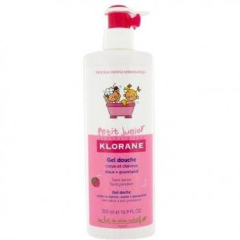 Klorane - Gel de Ducha Cuerpo y Cabello Frambuesa Petit Junior Klorane 500 ml 36m+