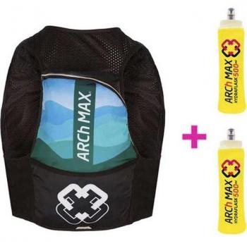 Chaleco de Hidratación ARCh MAX Hydration Vest 12L Negro L/XL con 2 Soft Flasks de 500ml