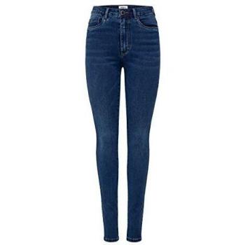 Only Royal Life High Waist Skinny Jeans for Women - Dark Blue Denim