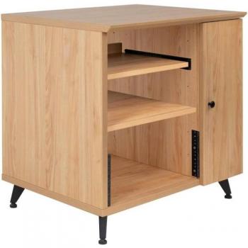 Gator Cases Elite Series Sidecar Rack Cabinet with Shelf, Natural Maple Matte