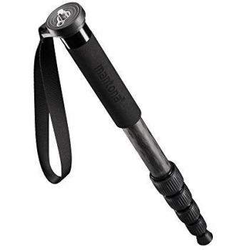 Monopie Profesional Mantona Pro ONE 144C de Carbono, 144 cm, Color Negro