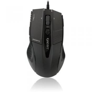 Gigabyte M8000X - Ratón láser para juegos con 8 botones y cable USB, color negro