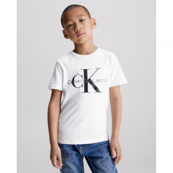 Camiseta de niño blanca de manga corta Calvin Klein