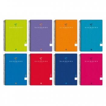 Cuaderno tapa blanda Uniclasic folio 80 hojas 90gr. 4x4 colores surtidos Guerrero