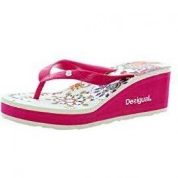 Desigual Lola Galactic, Chanclas Mujer, Rojo