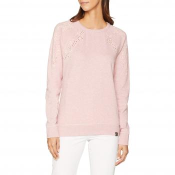 Superdry Adelaide Broderie Crew, suéter para Mujer, Rosa