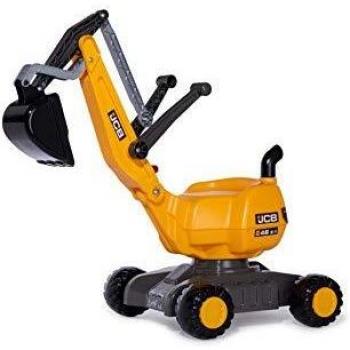 Excavadora RollyDigger JCB de Plástico 360° Giratorio para Niños - Correpasillos Amarillo