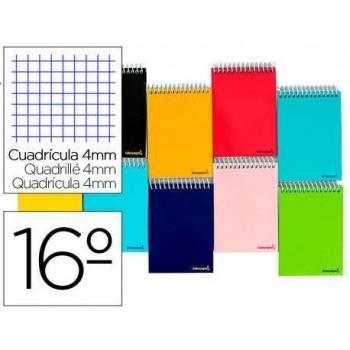 Bloc Liderpapel dieciseisavo apaisado bolsillo smart cuadrícula 4 mm tapa blanda 60 gr 80 hojas color no se puede elegir
