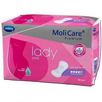 MoliCare Premium Lady Pad 4.5 Drops Absorbent Incontinence Pads, 14 Count