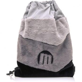 Mustang Mochila Tad para Mujer con Detalle de Pelo y Cierre de Cordones en Color Gris