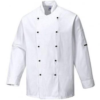 Chaqueta de Chef Somerset de Manga Larga Blanca 2XL Portwest