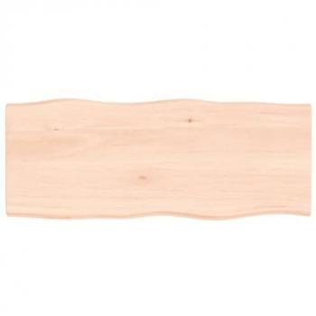 Tablero de mesa madera maciza roble borde natural 100x40x2 cm
