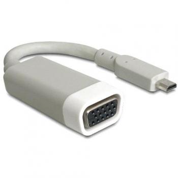 Adaptador de Micro HDMI a VGA Delock 65470 - 15 cm, Data + Video, Blanco