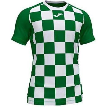 Joma FLAG II Men's Short Sleeve Football Jersey Green-White