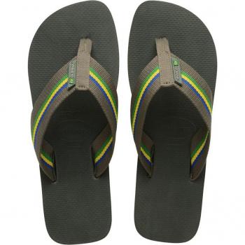Havaianas Urban Brasil Flip-Flops - Olive Green, Adult Men’s Sizes 11-12