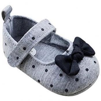 Ochine Bebe Ninas Zapatos De Cuna De Punto Gris