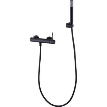 Kit de ducha monomando Monza Imex en negro mate
