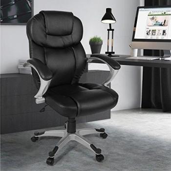 Miadomodo - Silla giratoria de oficina con ruedas y altura ajustable - aprox. 65 x 55 x 107 - 115 cm