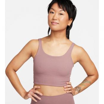 Nike - Sujetador deportivo de mujer Alate Solo Nike, color marrón, diseño sin costuras, soporte ligero, tejido transpirable y cómodo para actividades deportivas