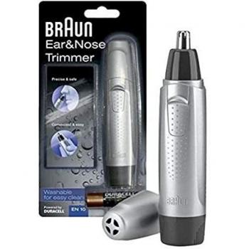 Braun EN10 - Cortapelos nariz y orejas, color plata