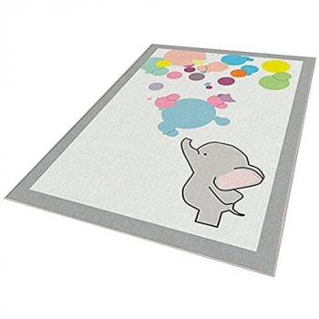 Alfombra de poliéster estampada 180 x 280 cm modelo Burbujas multicolor