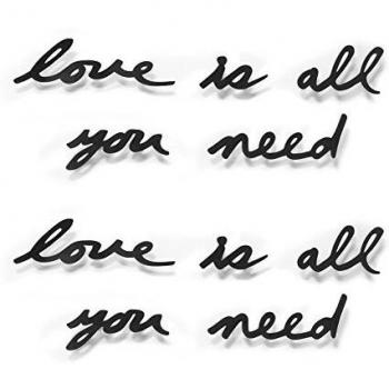 Umbra 470580-040 Decoración de pared Mantra Love Wall Negro