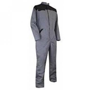 Mono bicolor de trabajo en centeno con cierre sencillo gris/negro talla L