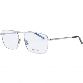 Saint Laurent Silver Eyewear Frames SL 152, Gray unisex, Size: 55 MM