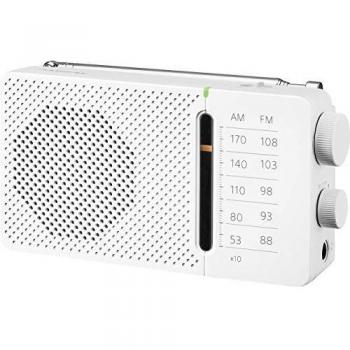 Sangean A500455 SR-36 Blanco Radio FM/Am Altavoz Integrado Antena TELESCÓPICA Salida Auriculares