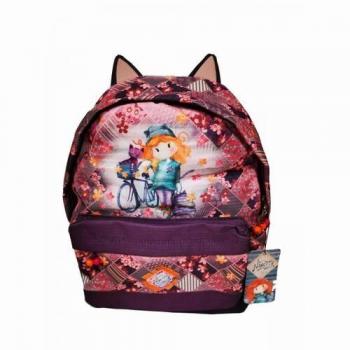 Mochila Forever Ninette Bicycle Urban School Backpack with Laptop Divider and Gift Keychain