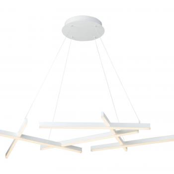 Maytoni Line Lámpara colgante LED 3.000K blanco con luz blanca, diseño moderno, tecnología de iluminación integrada y acabado en color blanco