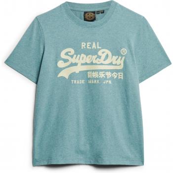Superdry Camiseta De Manga Corta Embroidered Vl Relaxed Mujer Azul Claro