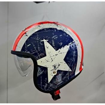 Casco Jet Cafè Racer Origine Spirit Rebel Star Brillante Talla L