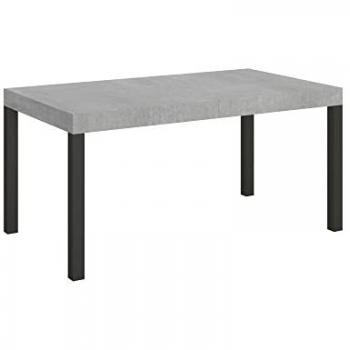 Mesa Extensible 90x160/420 cm Everyday Cemento con Estructura Antracita