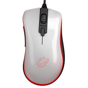 Raton Gaming Ozone Neon M50 - Mouse Gaming avanzado - Sensor Optico, Iluminación LED RGB, Tecnología OMRON, dpi 5000 Ajustable,Blanco Brillante
