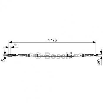 Cable de freno de mano BOSCH 1 987 482 126 - Cable de freno Bosch BC1020