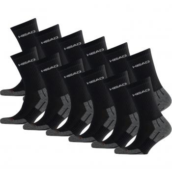 HEAD Socken Performance Crew 3P - Calcetines para hombre, color negro, talla 43-46