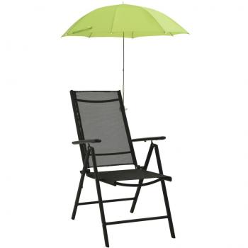 Guarda-chuvas Dia e Noite para cadeira de camping 2 unidades verde 105 cm